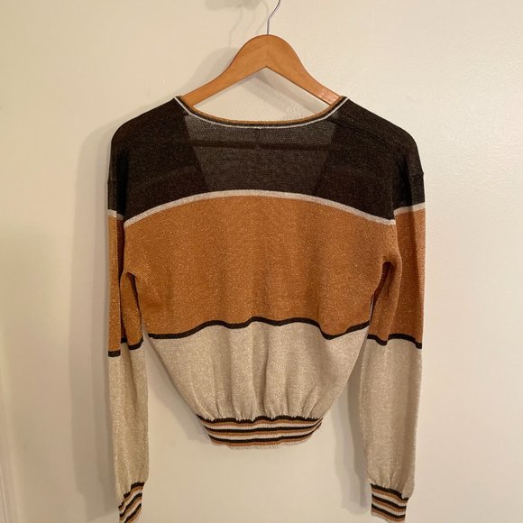 Free People Deep V Sparkle Sweater - Picture 3 of 3